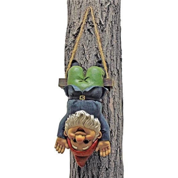 Alfie The Acrobat Swinging Outdoor Garden Funny Lawn Gnome Statues, Multicolored - Picture 5 of 7